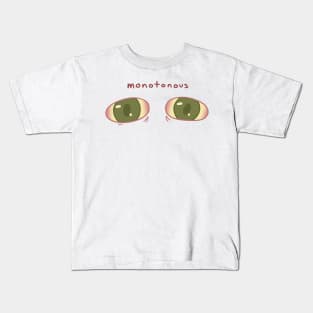 monotonous vent edgy design crazy eyes art Kids T-Shirt